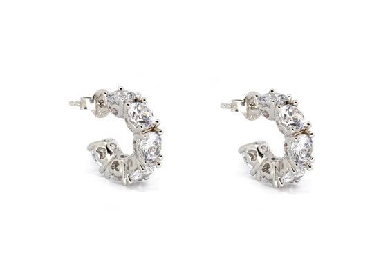 Orecchini Dago Jewels Donna in Argento Cubic Zirconia EA046-WB - EA046-WB